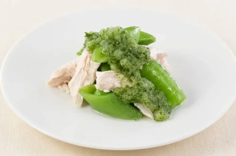 【きょうの料理】ささ身とスナップえんどうの緑酢あえのレシピ 上野直哉さん夏のあえ物