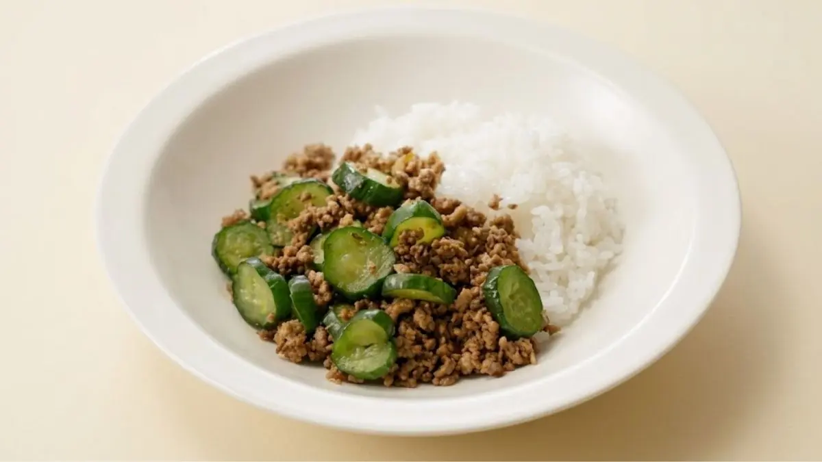 塩漬け野菜のドライカレー