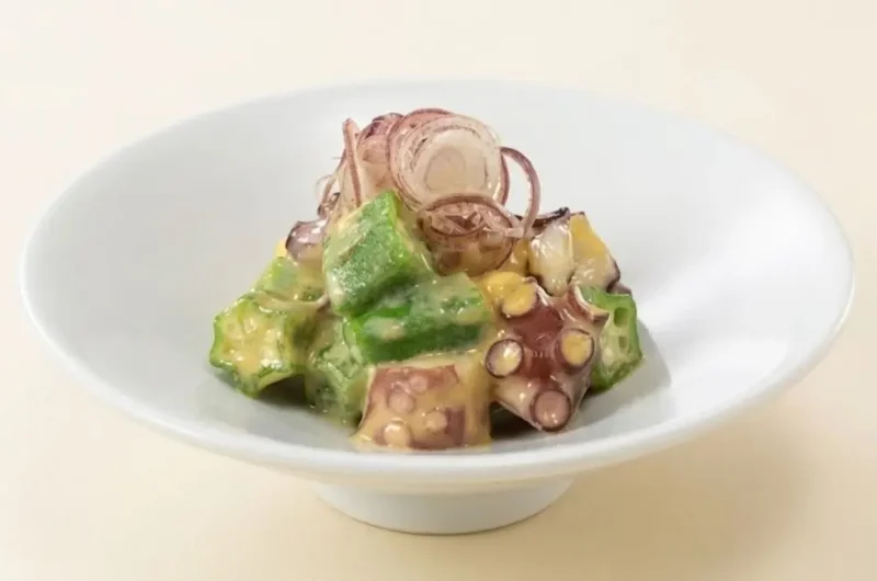 【きょうの料理】タコとオクラの黄身酢あえのレシピ 上野直哉さん夏のあえ物