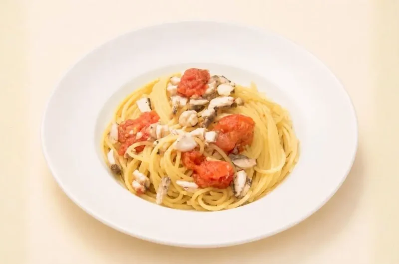 【きょうの料理】あじとトマトのパスタのレシピ 長谷川あかりさんウェイキーと台所デビュー