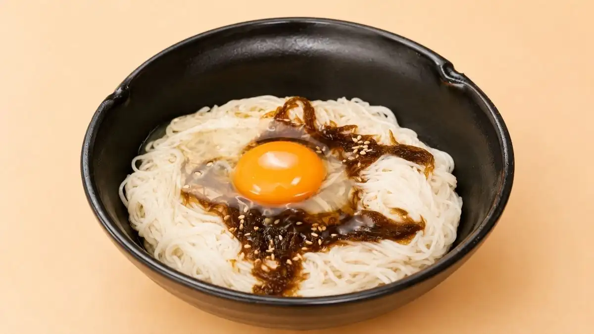 釜玉もずくそうめん
