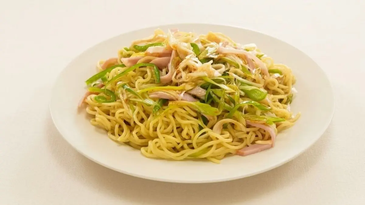 レンチン長ネギ和え麺