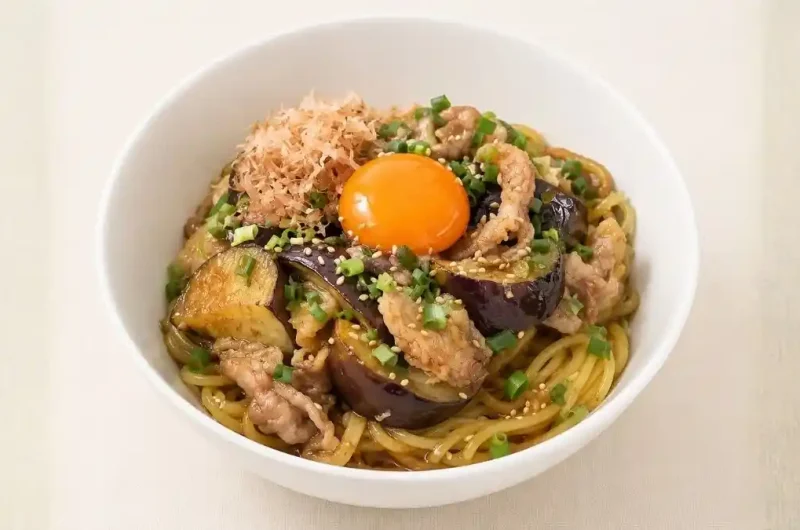 【きょうの料理】なすと豚こまのスタミナ麺のレシピ 山本ゆりさんボリュームたっぷり!夏のおうち麺