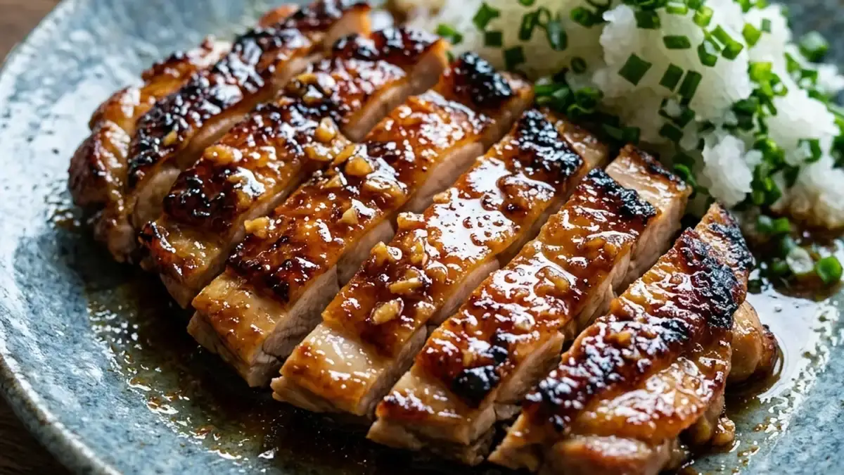鶏もも肉のにんにく照り焼き