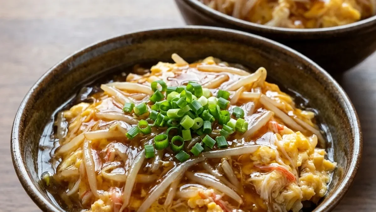 もやしあんの和風天津丼