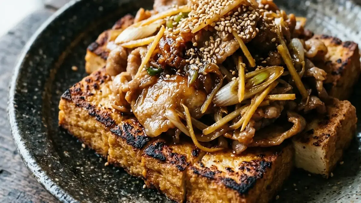 厚揚げのしょうが焼きのっけ