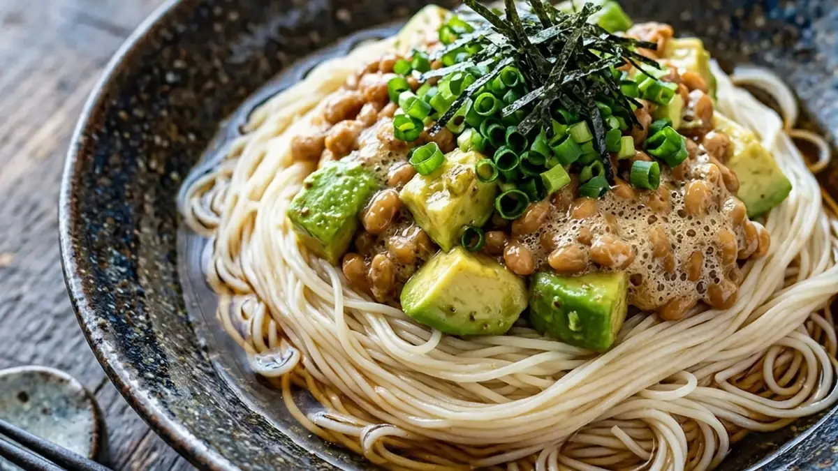アボカド納豆そうめん