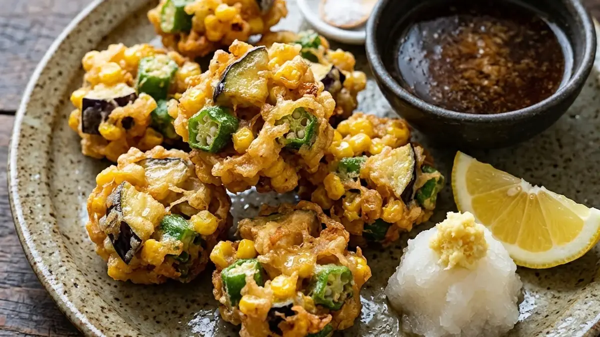 夏野菜の一口かき揚げ
