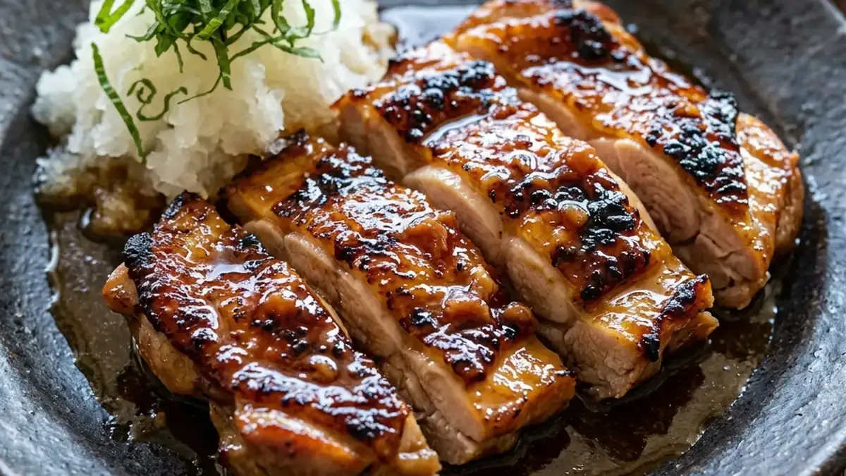 鶏もも肉の梅はちみつ照り焼き