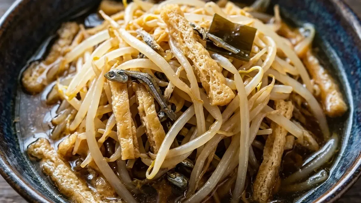 もやしと油揚げの煮びたし