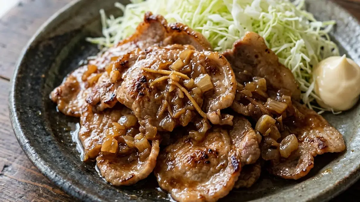 豚のらっきょうしょうが焼き