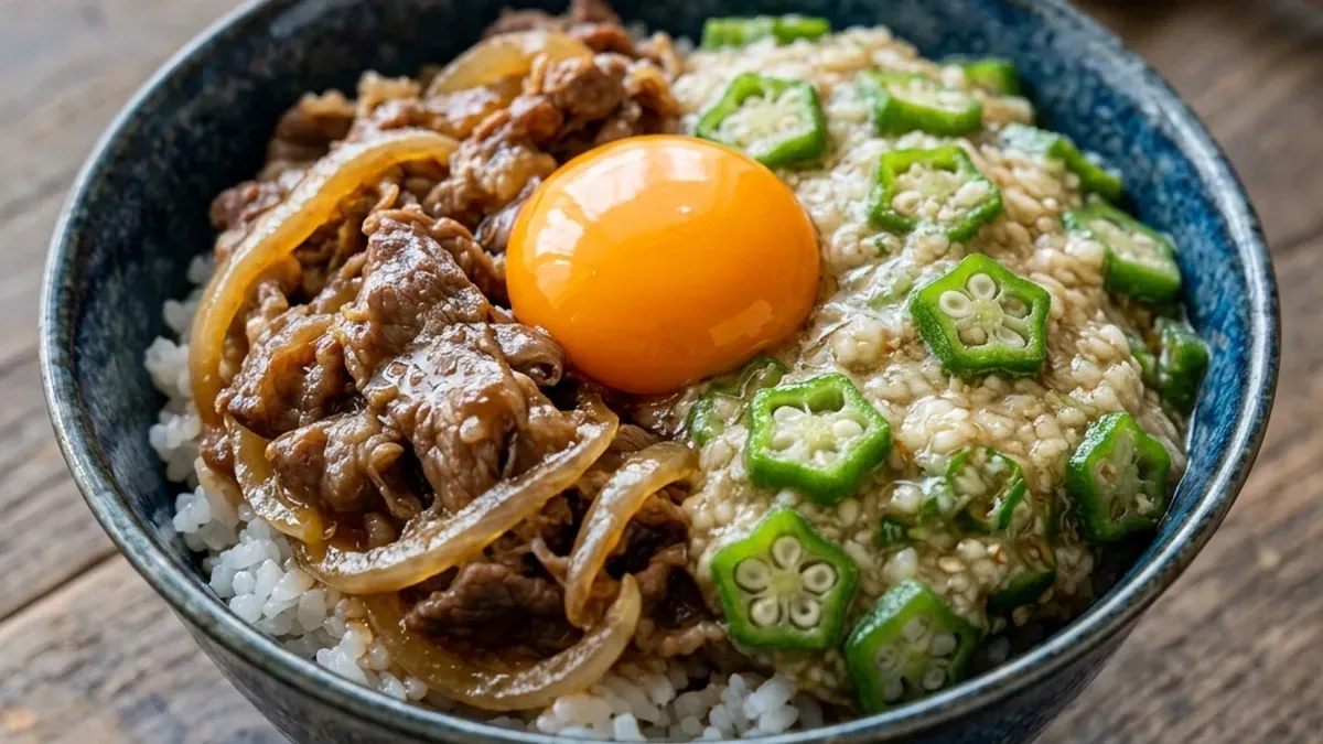 ねばとろ牛丼