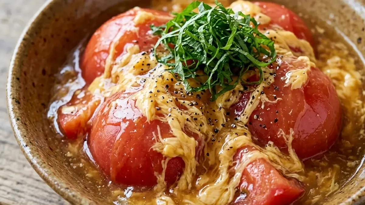 トマトの卵あんかけ