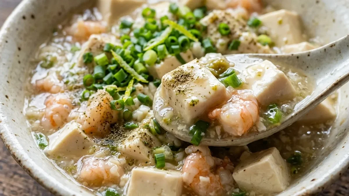 白い和風マーボー豆腐