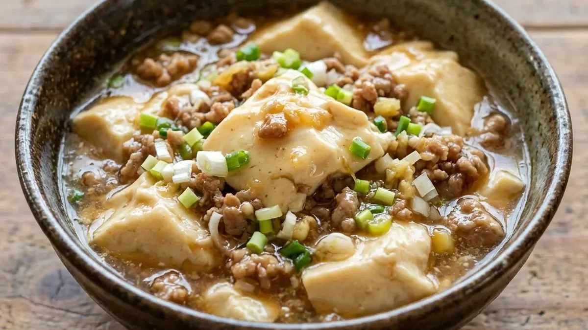 豆腐とひき肉の煮物