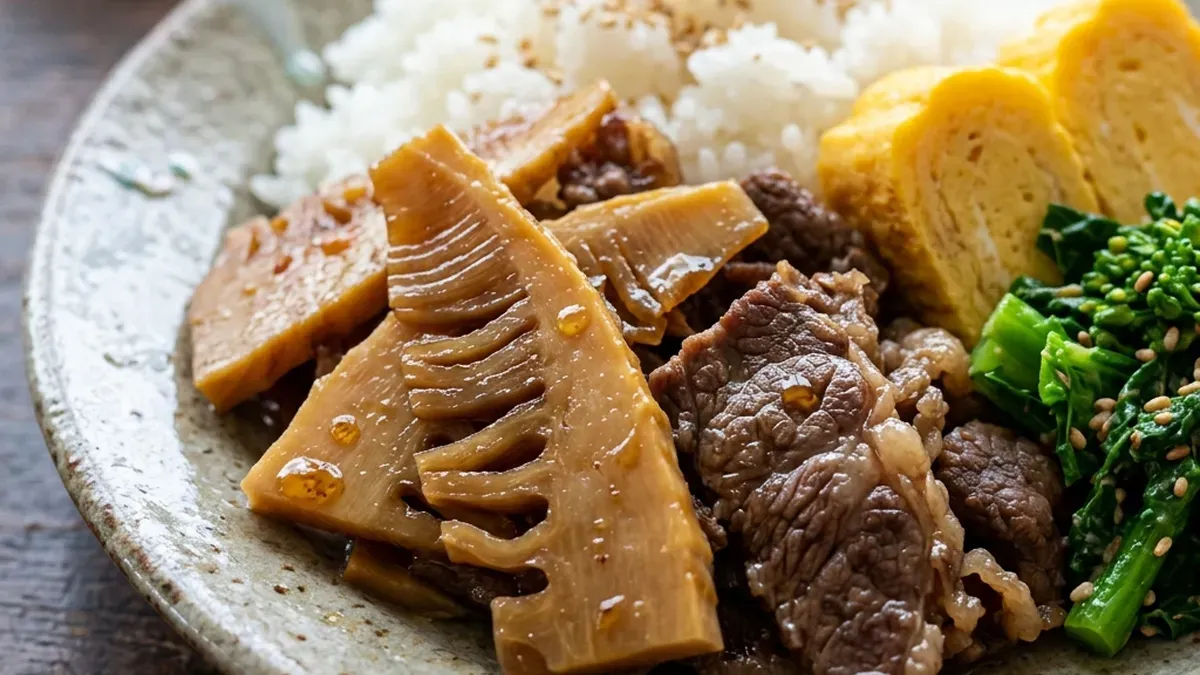 たけのこ肉めし