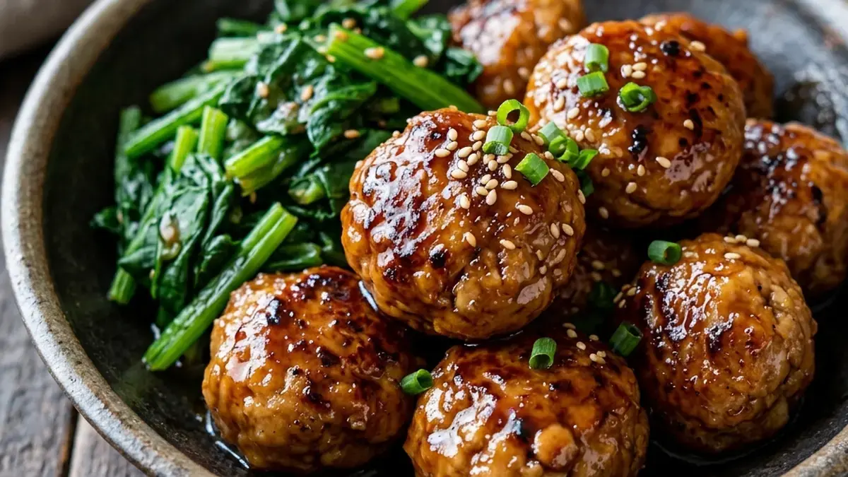 鶏だんごの照り煮
