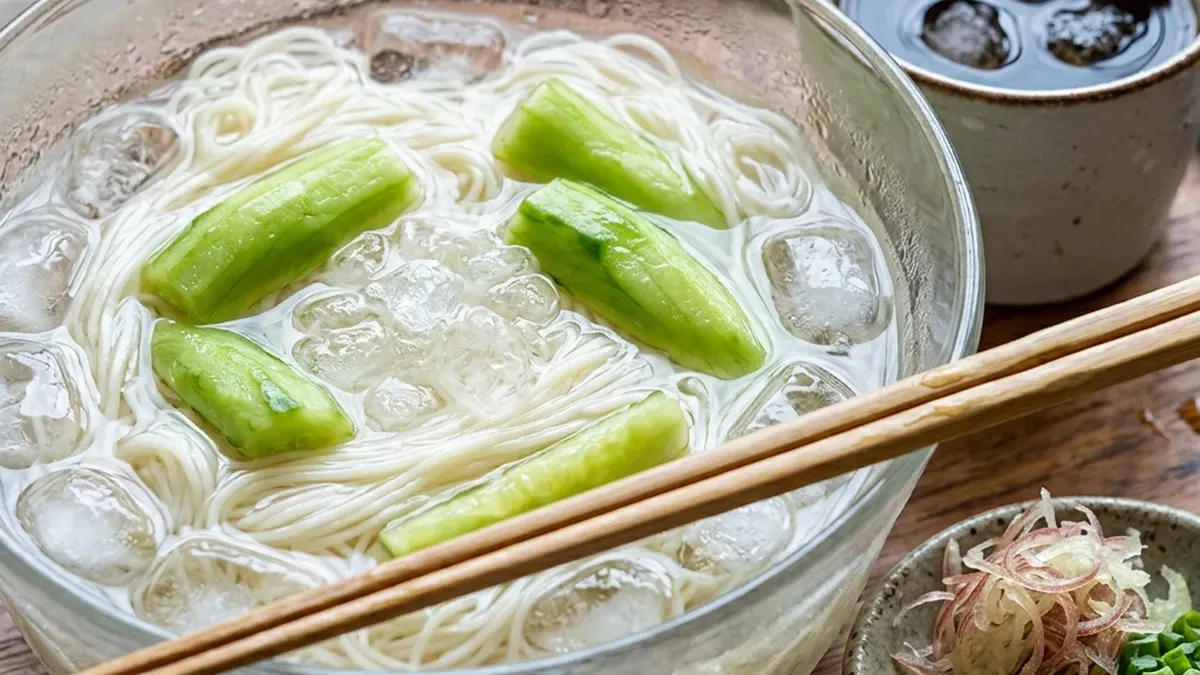 氷鉢のそうめん