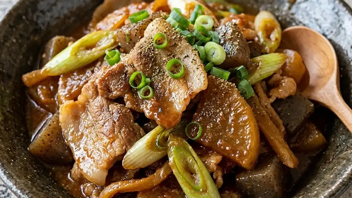 豚肉・大根のねぎみそ煮