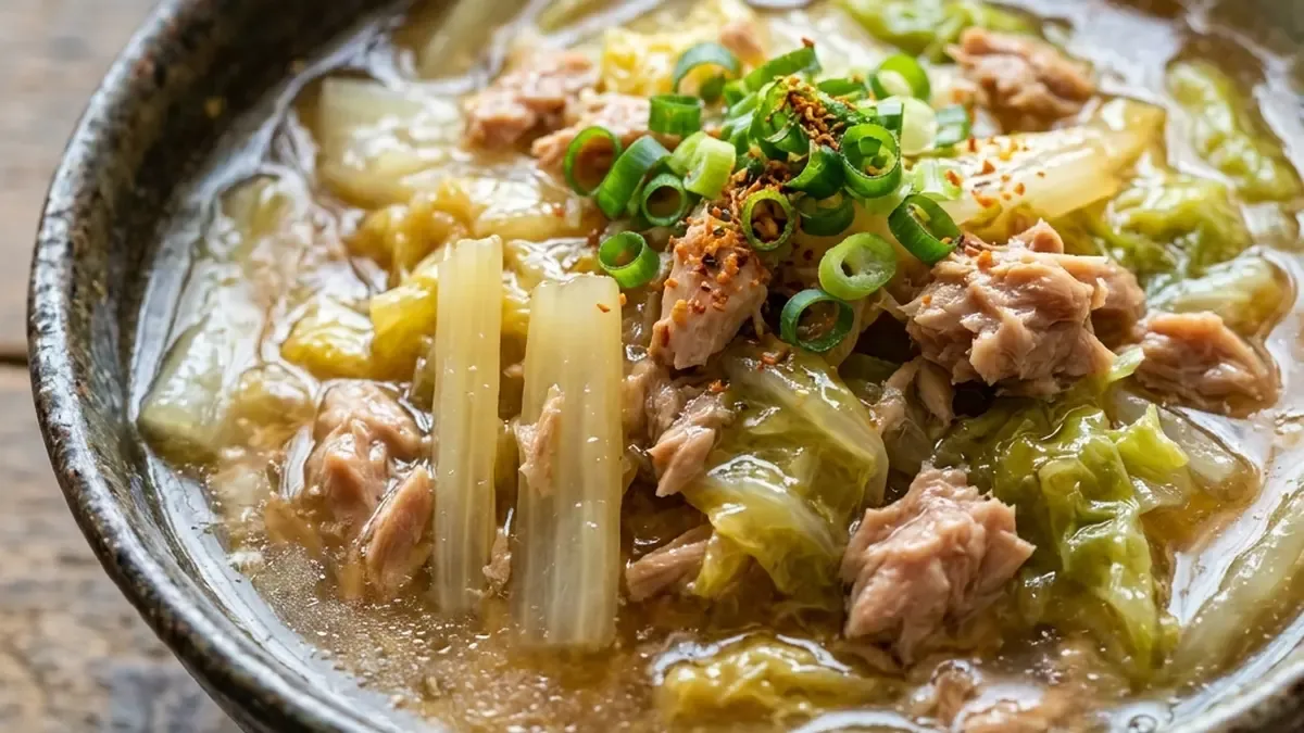 白菜とツナのあんかけ汁