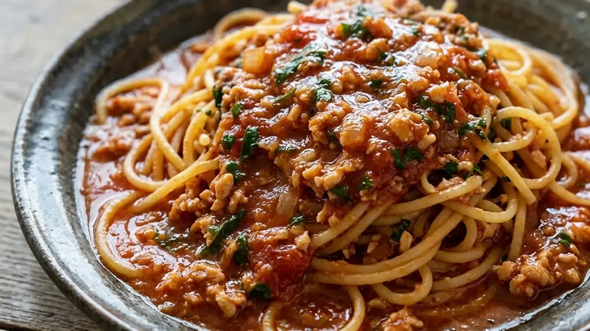 やさしい味のスパゲッティミートソース