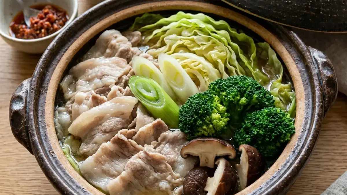 豚肉の土鍋蒸し