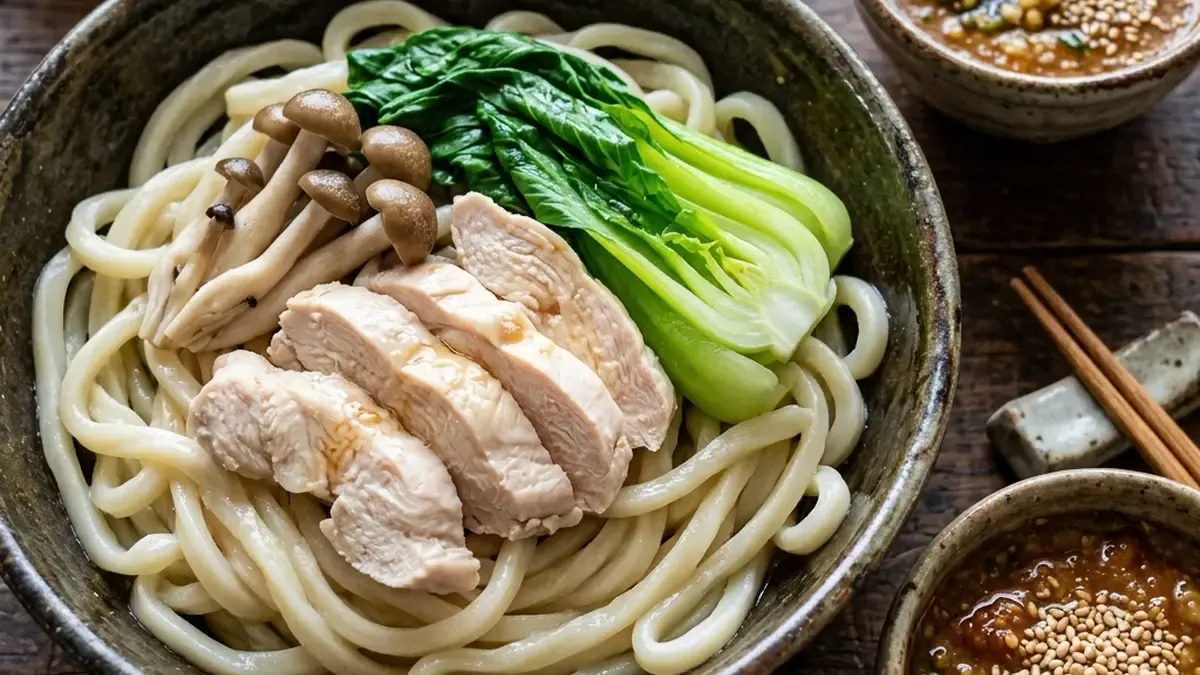 鶏ささ身ときのこのあえめん