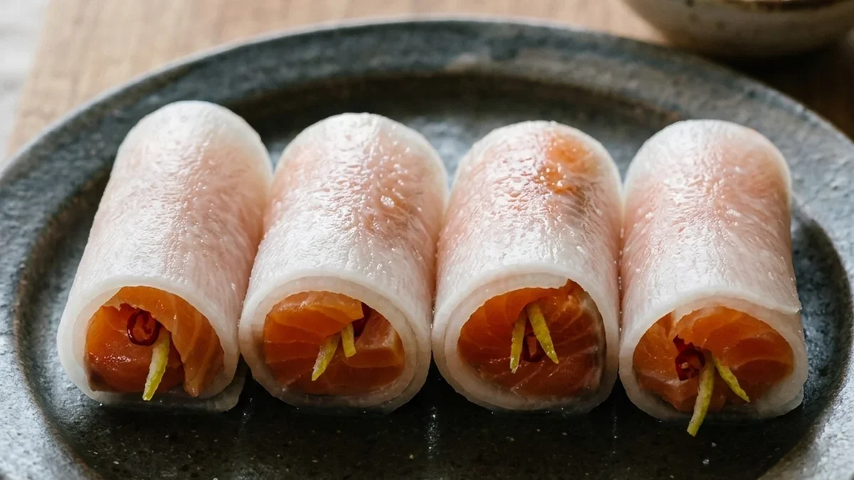 サーモンの大根巻き