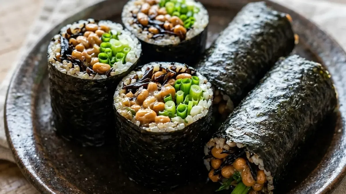 ひじきと納豆ののり巻き