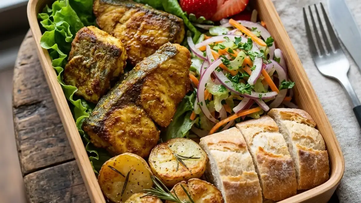 魚のカレーマリネ弁当