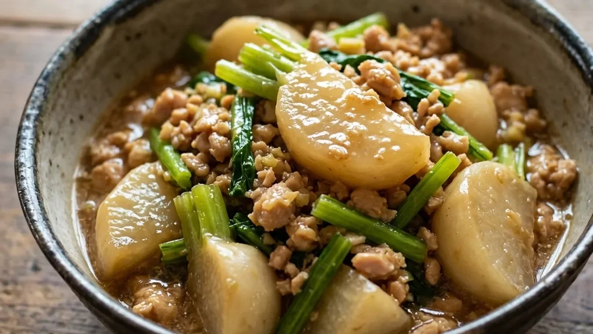 かぶの鶏そぼろ煮