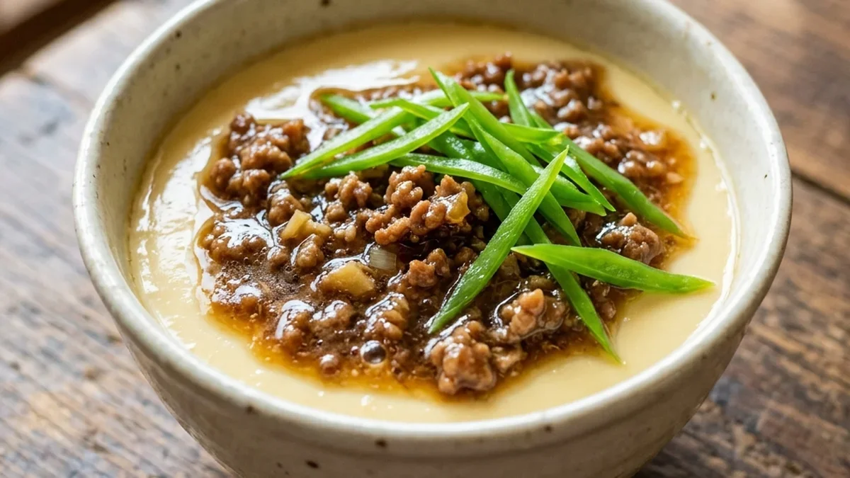 卵蒸し　ひき肉あん