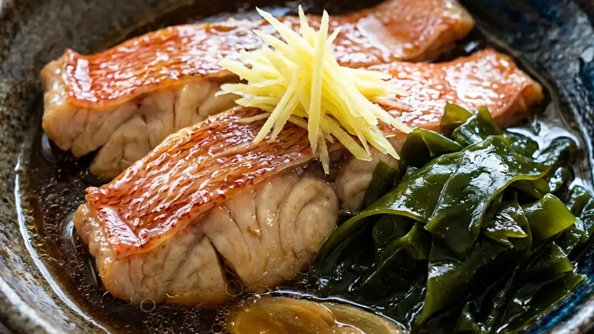 きんめだいとわかめの煮物
