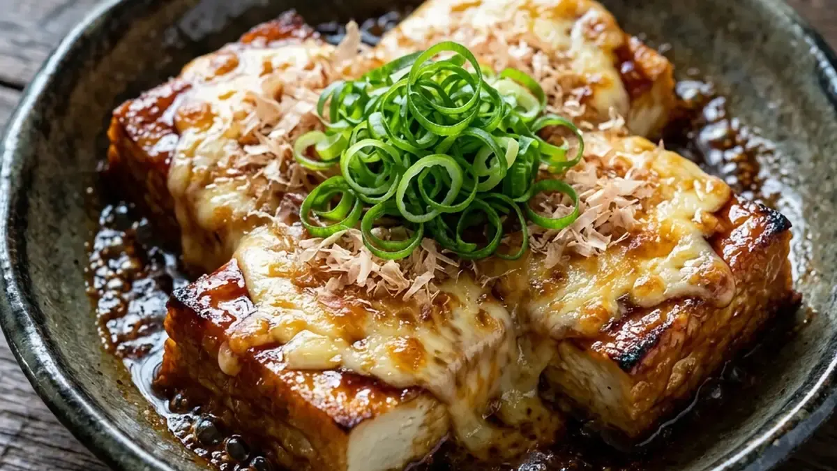 厚揚げのおかかチーズ焼き