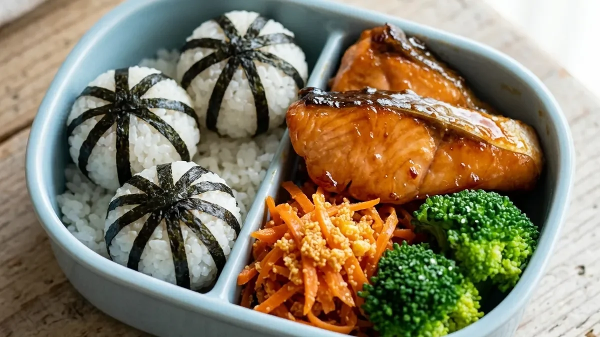 鮭の照り焼き弁当 幼児向け