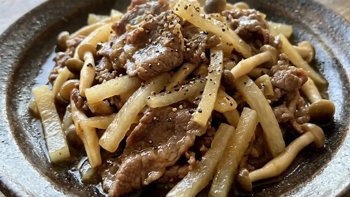大根のチンジャオロースー風