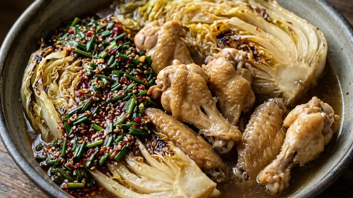 白菜と手羽元の煮込み ヤンニョム添え