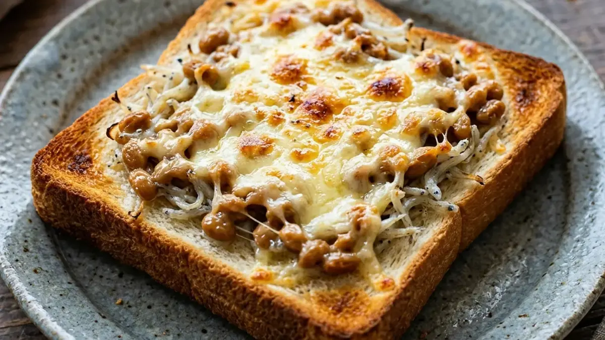 納豆しらすチーズトースト