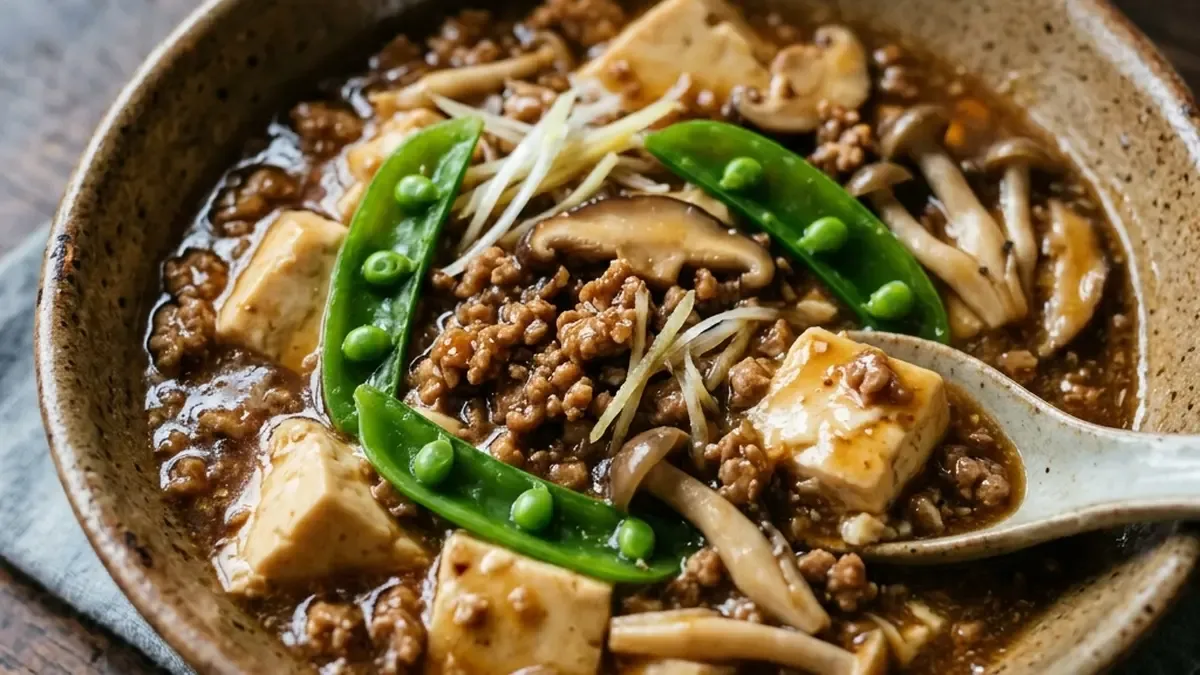 ひき肉と豆腐のとろっと煮