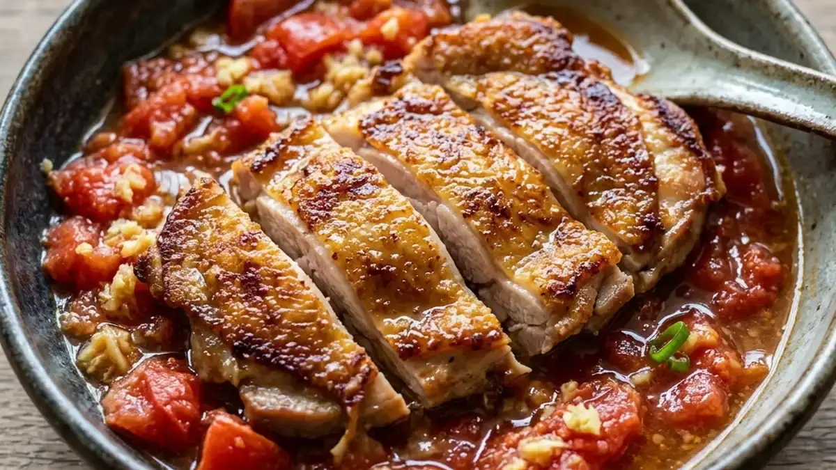 鶏のトマトだしマリネ