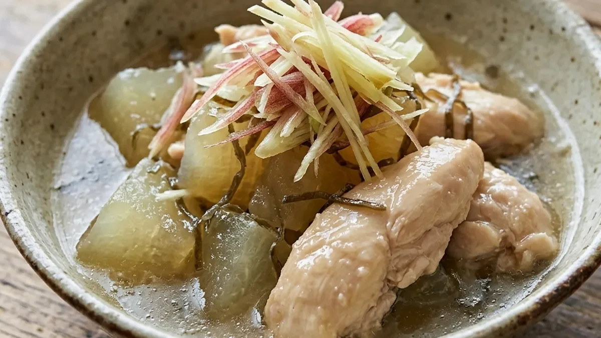 とうがんと鶏ささ身のサッと煮