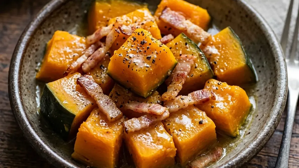 かぼちゃのバターベーコン蒸し