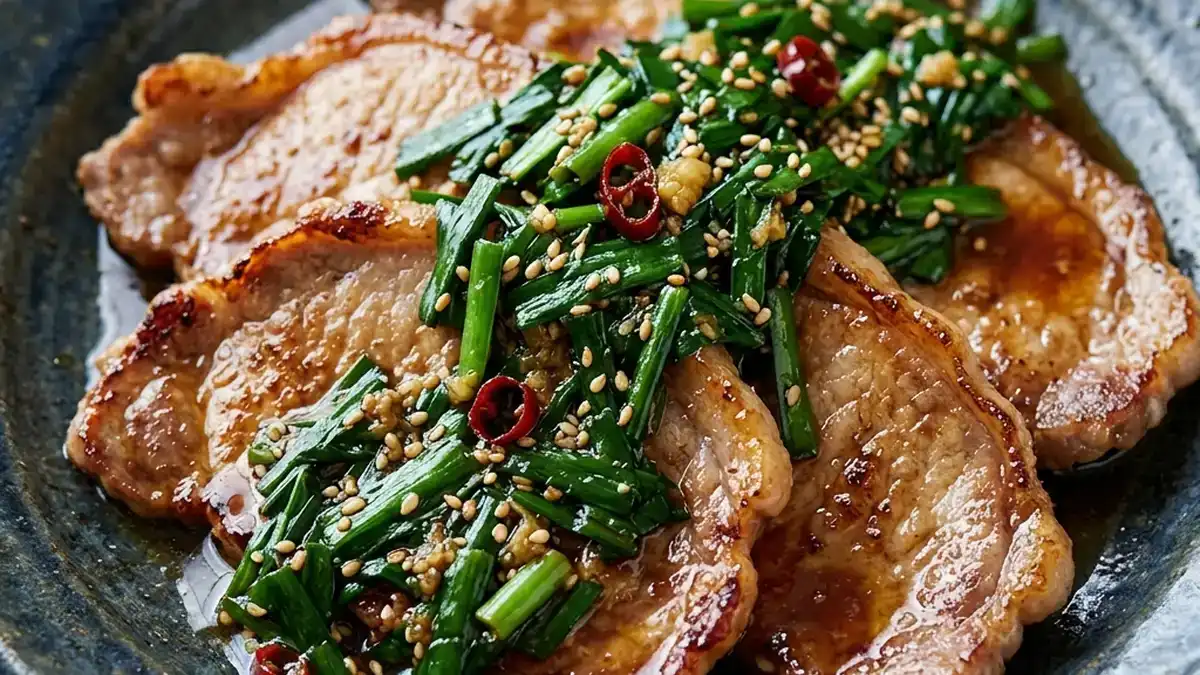 豚肉ソテー にらソース