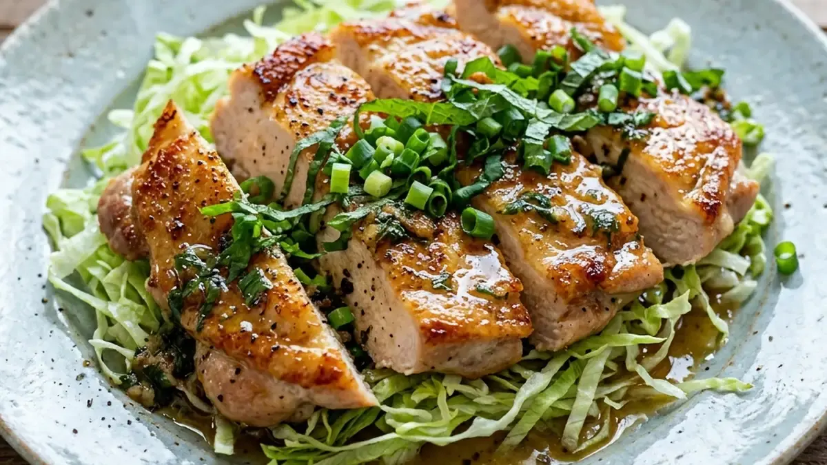 鶏むね肉の青じそバターソテー