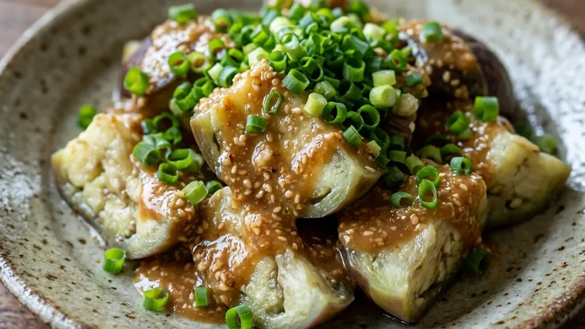 レンジナスのごまみそかけ