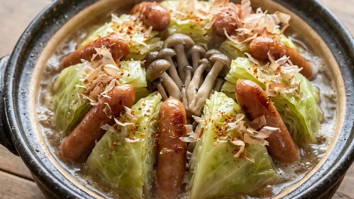 まるごとしめじとキャベツの和風ポトフ
