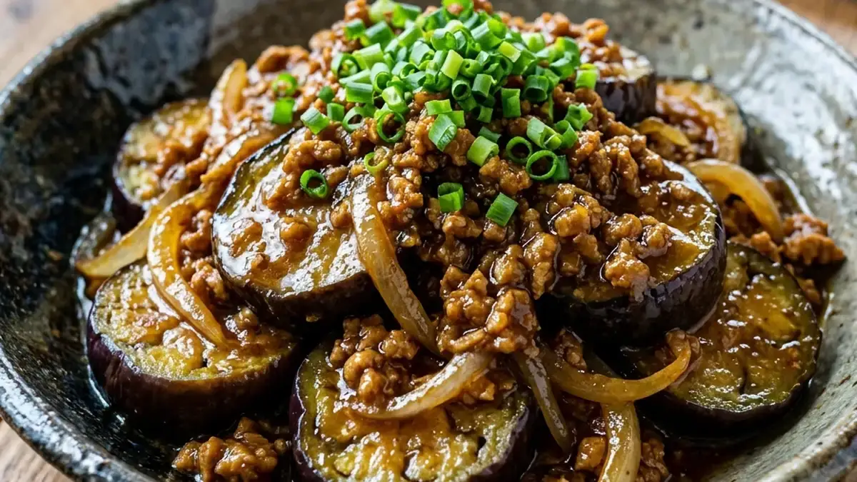 なすのそぼろカレーあんかけ