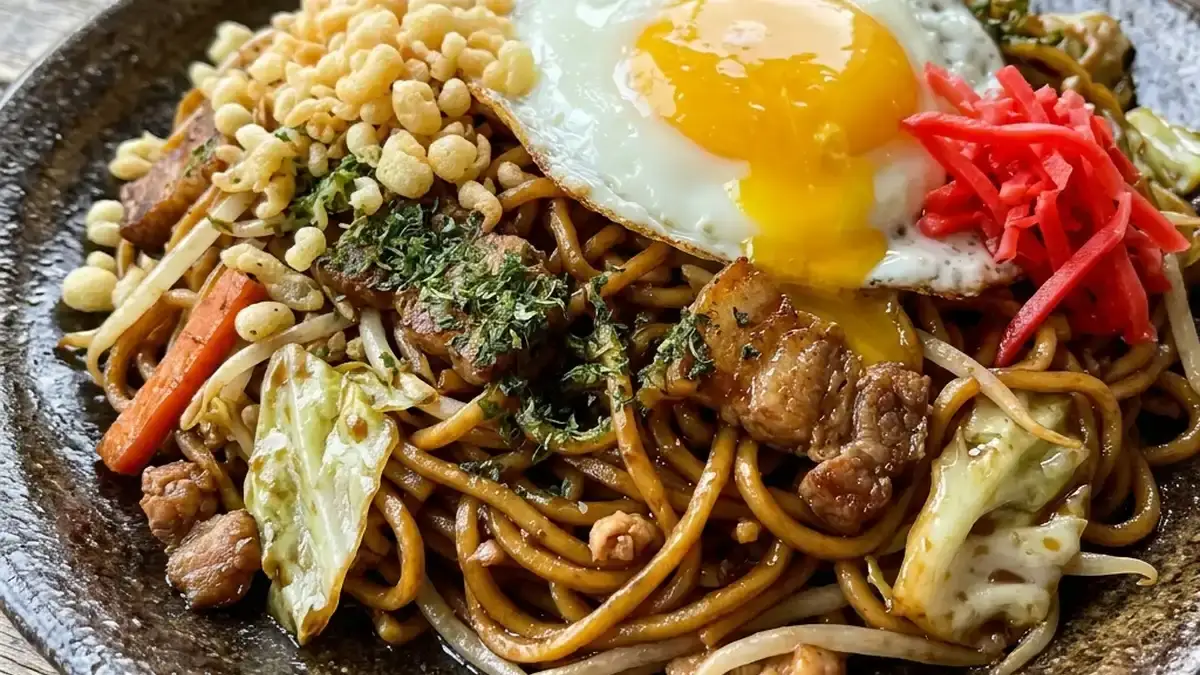 おろしたまねぎソースの焼きそば