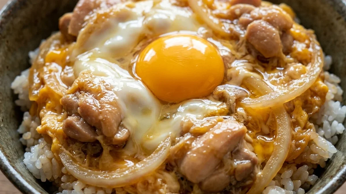 レンジで親子丼