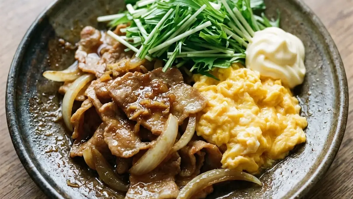 豚しょうが焼きのワンパンプレート